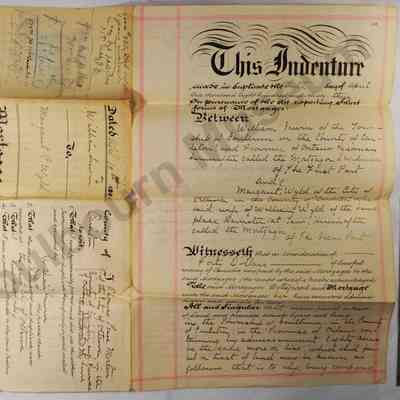 Indenture, Mortgage: William Irwin and Margaret C. Wyld, W1/2 Lot 15 Concession 12, 1893