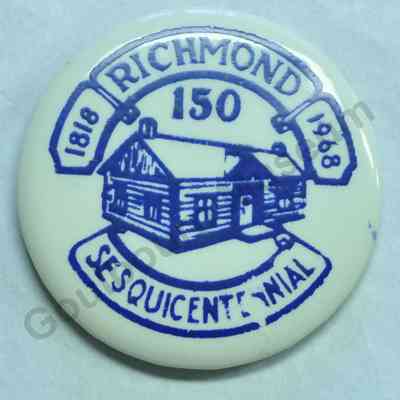 Button, Promotional: Richmond Sesquicentennial memorabilia