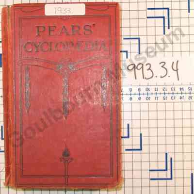 Book: Pear's Cyclopedia 1933