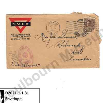 Envelope: Sefton Stewart January 1917
