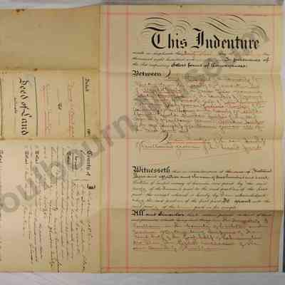 Indenture, Land Deed Situate: Hiram Switzer and Unknown E1/2 Lot 6 Concession 8 1895