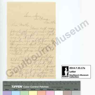 Letter: Sefton Stewart to Mother, December 12, 1916