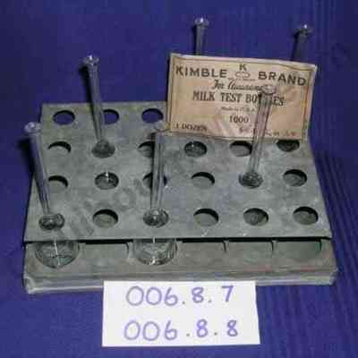 Milk Testing Vials (test tubes) + label