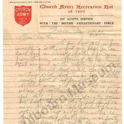 Letters: Sefton Stewart to Mother, May 3, 1917 and March 31, 1918