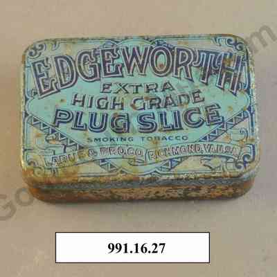 Plug tobacco tin
