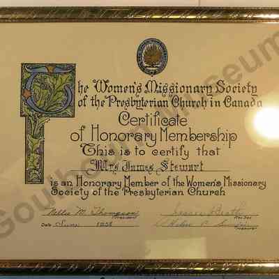 Mrs. Jas Stewart - Woman's Missionary Society