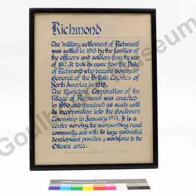 Sign, Informational: Richmond