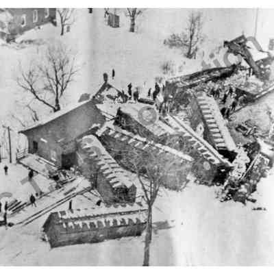 Photograph: Ashton train wreck, 1950