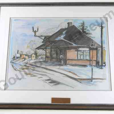 Print: Railway Station Stittsville Ontario January 1966
