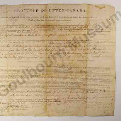 Crown Patent: Simon Kerrison E1/2 Lot 17, Concession 6, 1824