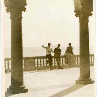 Francis Abreu and Reporter at Las Olas Casino Pool 1928