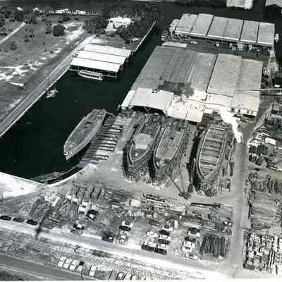 Aerial View of Broward Marine Inc. 1955