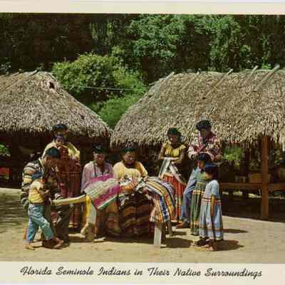 Florida Seminole Indians in Their Native Surroundings