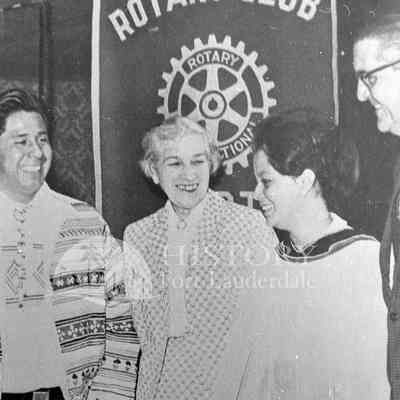 Florence Hardy Accepting an Award from the Rotary Club