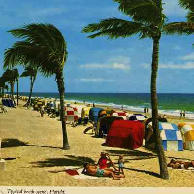 Typical beach scene, Florida