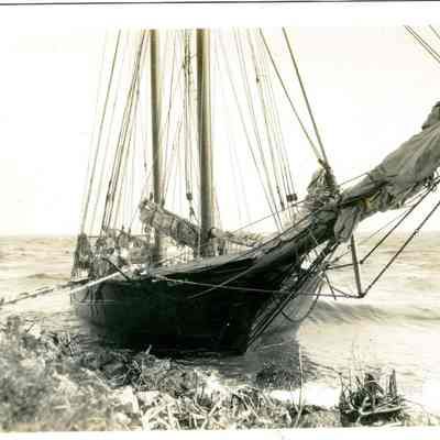 Schooner "Sada" Docked Along Ocean