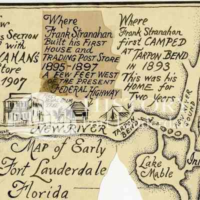 Map of Early Fort Lauderdale Florida
