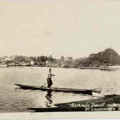 Seminole Dugout on New River, Ft. Lauderdale Fla.