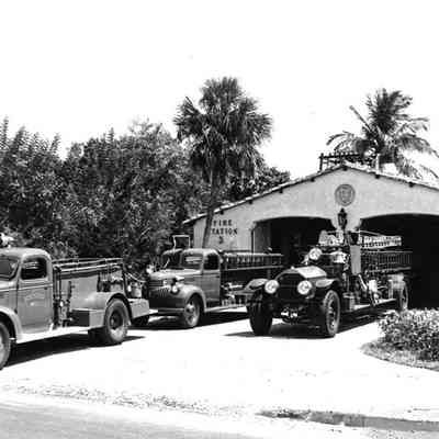 (Westside) Fire Station No. 3 and Fire Trucks