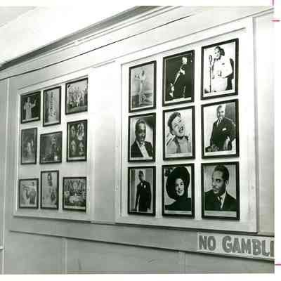 African-American Musicians' Photo Wall in Brownie's Bar