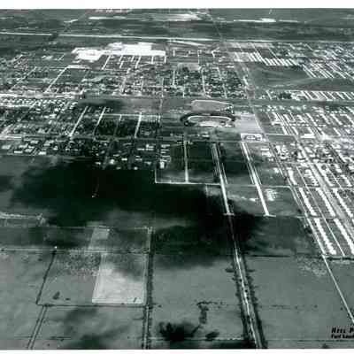 Aerial View of Hallandale Looking West From NE 14th Avenue 1952