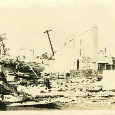 An area of destruction near 533 N Andrews Ave after the Sept. 18, 1926 Hurricane