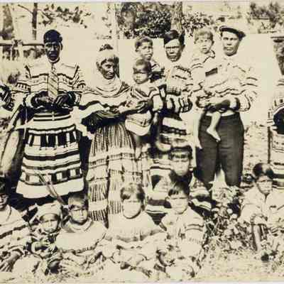 Seminoles Behind New River Hotel, Fort Lauderdale, 1912