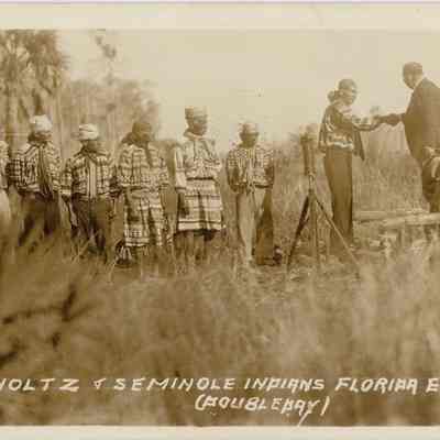 Governor Sholtz and Seminole Indians, Florida Everglades (Doubleday)