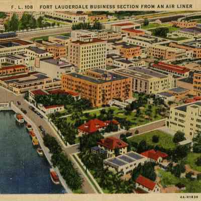 Fort Lauderdale Business Section from an Air Liner