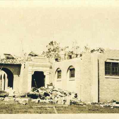 Destruction done to the east wing of the Fort Lauderdale Central High School by the Sept. 18, 1926 Hurricane
