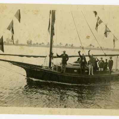 President Harding Aboard Commodore Brook's Sailboat "Klyo" 1921