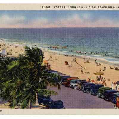 Fort Lauderdale Municipal Beach on a January Day