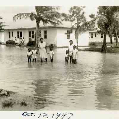 Flooding at Dixie Court Housing Project 1947