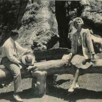 August Jr. and Patricia in front of the General Grant