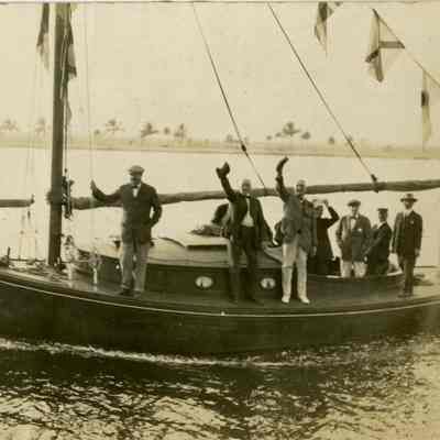 President Harding Aboard Commodore Brook's Sailboat "Klyo" 1921