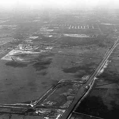 Aerial View of Plantation Looking East Towards Fort Lauderdale c.1954