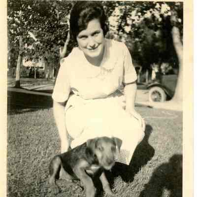 Unknown Women with Puppy
