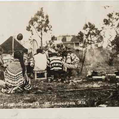 Dinnertime for Seminole Indians, Fort Lauderdale