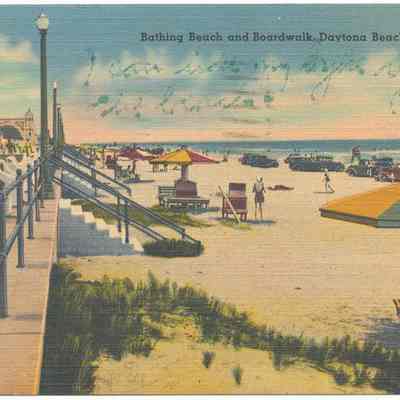 Bathing Beach and Boardwalk, Daytona Beach, Florida