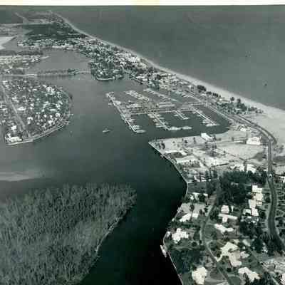 Aerial View of Bahia Mar Looking Northeast from Lake Sylvia 1952