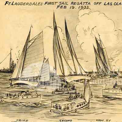 Winners of 1st Sail Regatta of Las Olas Beach Feb 19 1933