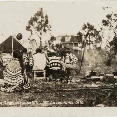 Dinnertime for Seminole Indians, Fort Lauderdale