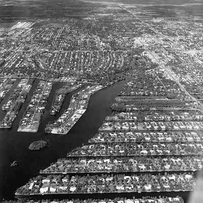 Aerial View of Fort Lauderdale Looking West from SE 24th Avenue c.1953