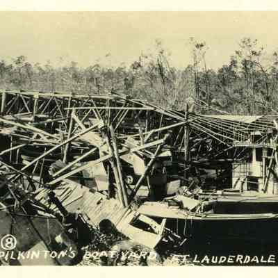 Pilkington's Boat Yard after Sept. 18 1926 Hurricane.