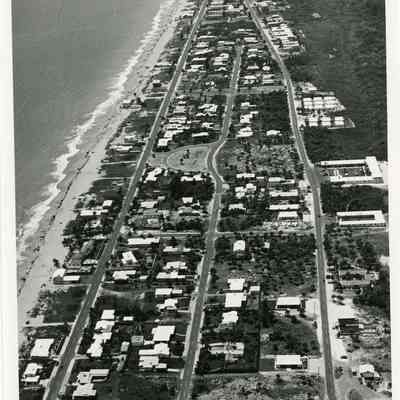Aerial View of the Beach Looking South from Oakland Park Boulevard 1950