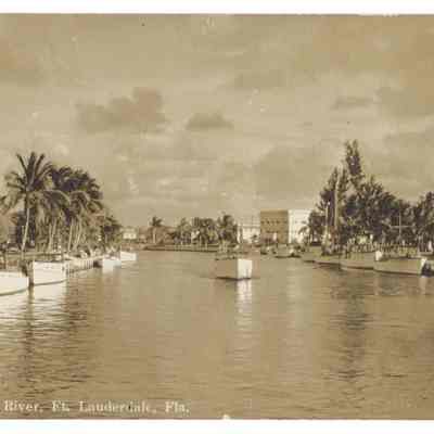 Looking West Along New River (Dresden Apartments), 1930s