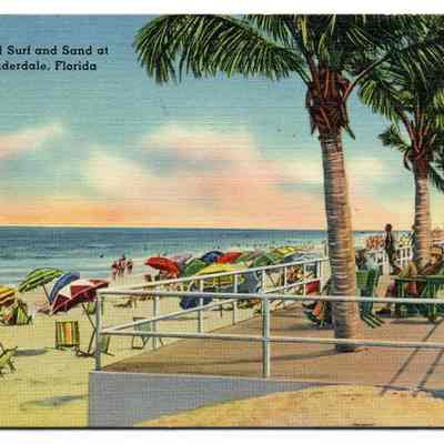 A Vista of Surf and Sand at Fort Lauderdale, Florida