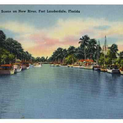 Looking West on New River From SE 3rd Avenue, 1930s