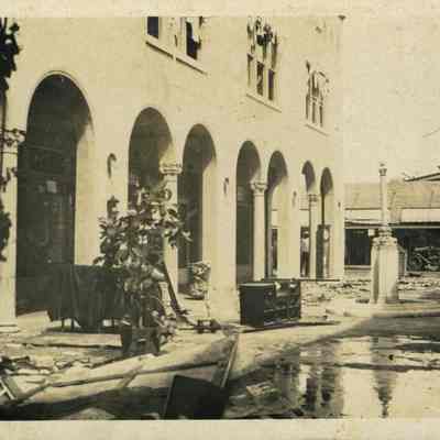 Damage done to the Bryan Arcade Court by the Sept. 18, 1926 Hurricane.