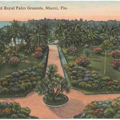 Vista of Hotel Royal Palm Grounds, Miami, Fla.